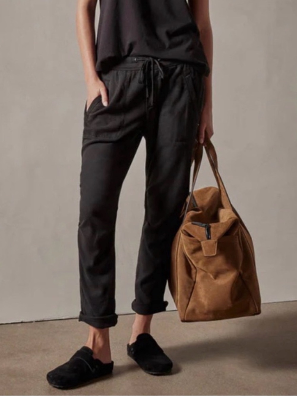 James Perse Soft Drape Utility Pant Charcoal Size 2 (Medium 8/10) EUC